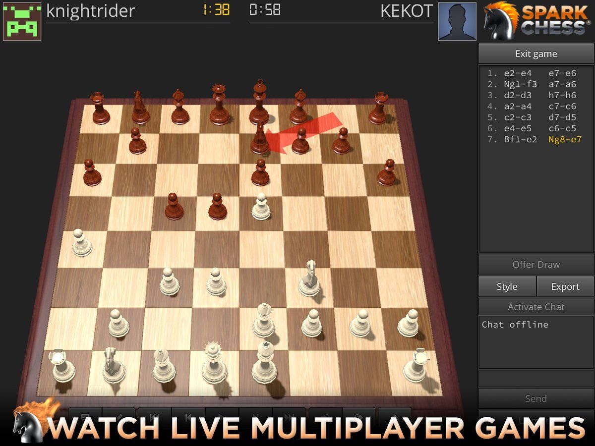 online chess game sparkchess