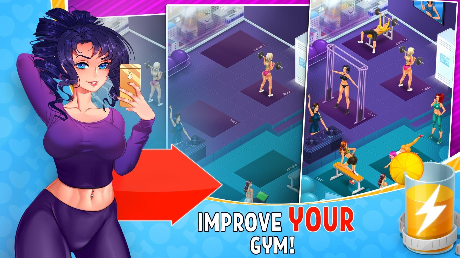 Hot Gym - игра-симулятор тренажерного зала. 