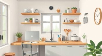 Работаю на кухне: как превратить её в нормальное рабочее место