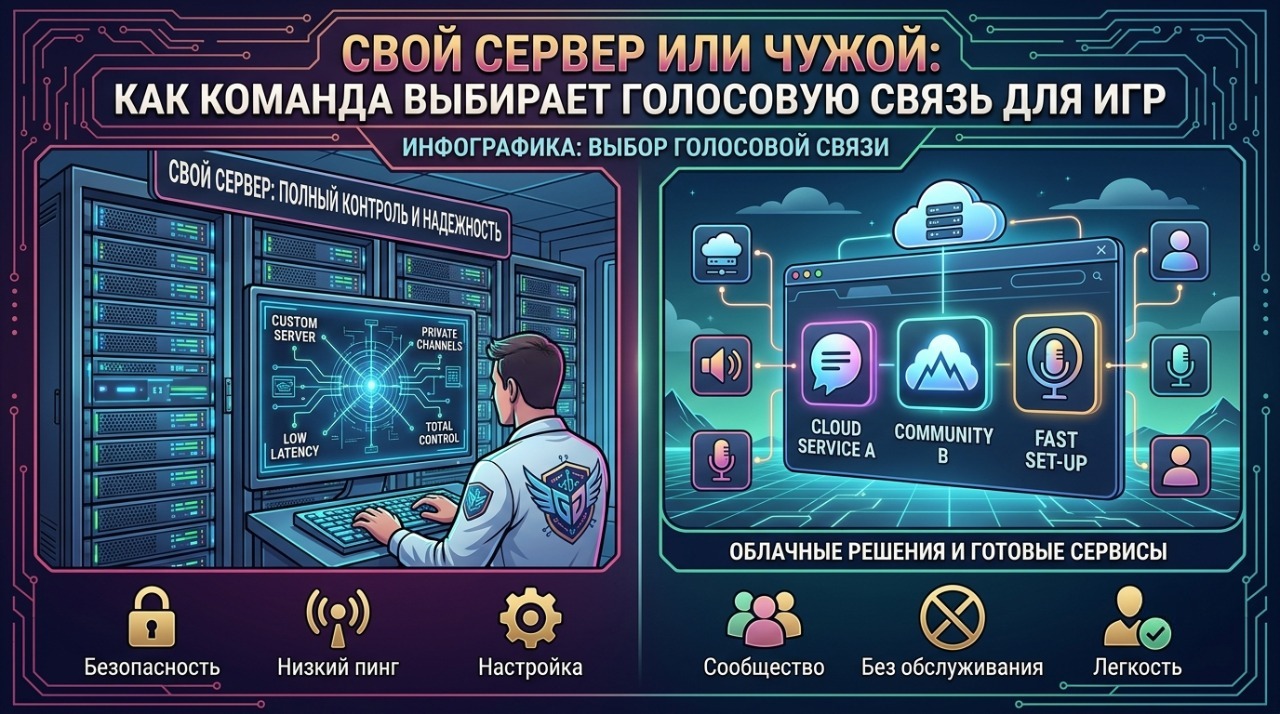Свой сервер или чужой: как команда выбирает голосовую связь для игр Свой сервер или чужой: как команда выбирает голосовую связь для игр