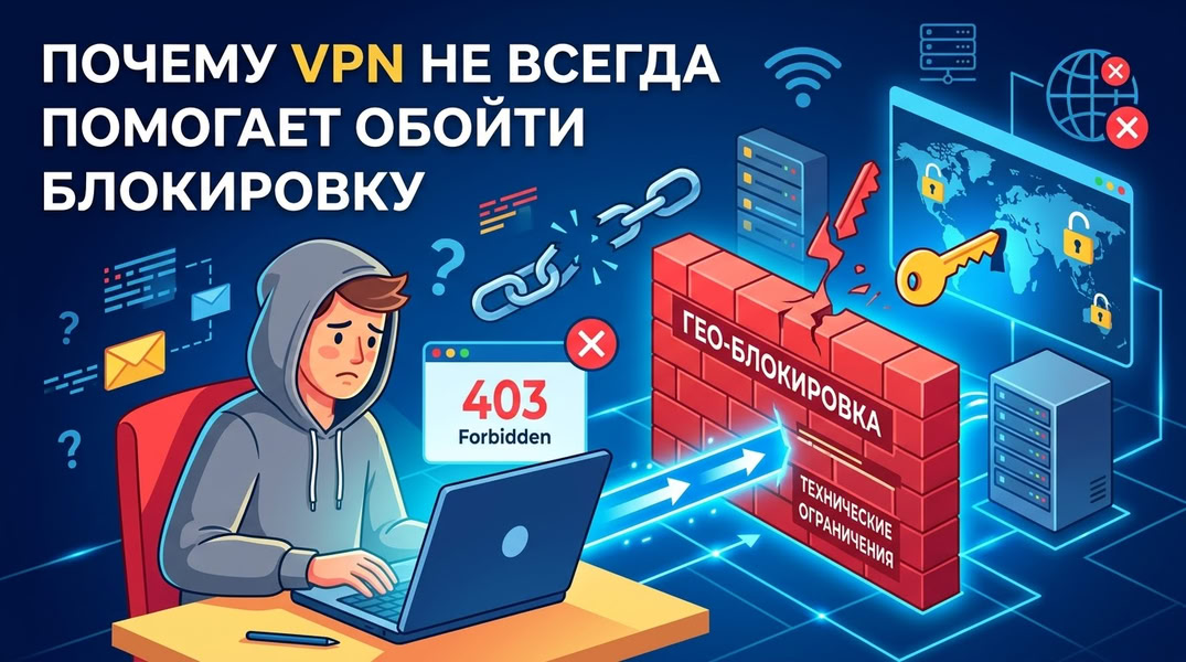 Почему VPN не всегда помогает обойти блокировку Почему VPN не всегда помогает обойти блокировку