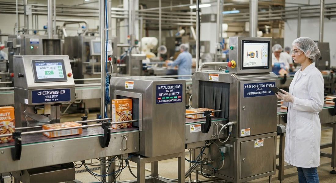 Оборудование для контроля качества: металлодетекторы, рентгеновские системы и чеквейеры Оборудование для контроля качества: металлодетекторы, рентгеновские системы и чеквейеры